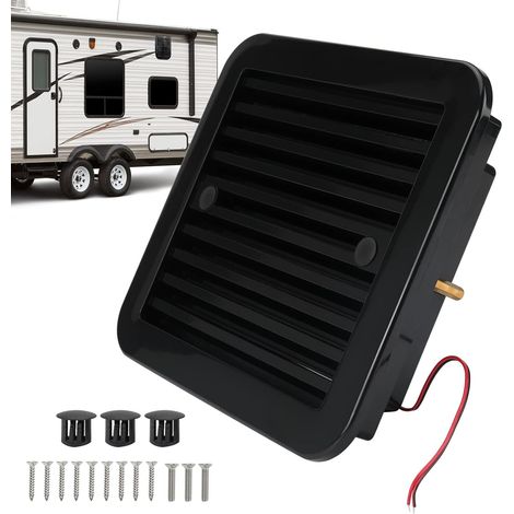 Dachventilator Für Wohnwagen 2,4w 12v Mit Maximaler Luftzirkulation, Umkehrbarer Seitlicher Leiser Absaugventilator Für Wohnmobil Und Anhänger (schwarz)