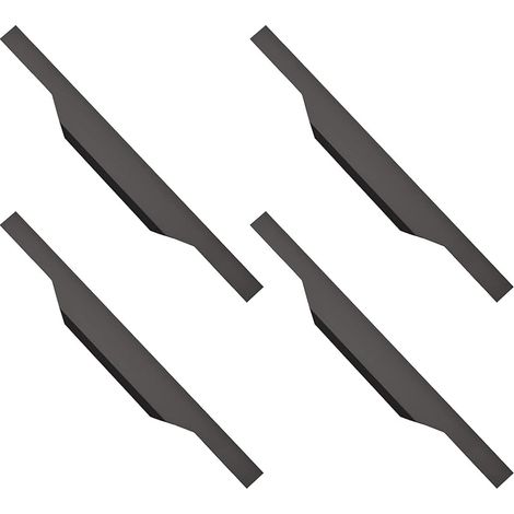 400 Mm Matte Schwarze Aluminiumlegierung Schrankgriffe, 4 Stück, Unsichtbare Schubladengriff Für Möbel Mit Fingermulde, Verdeckter Schrankgriff Mit Schrauben Für Zuhause