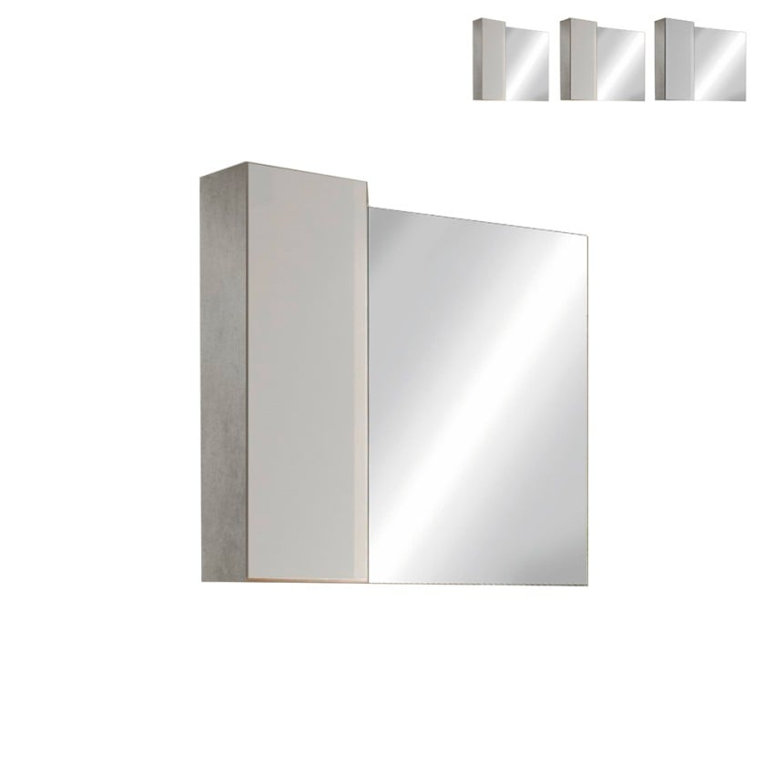 Led-badezimmerspiegel Mit Licht, 1-türig, Weiß-grau, Pilar Bc