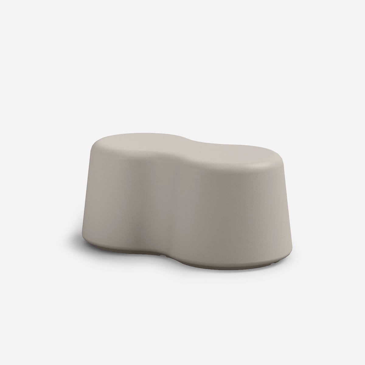 Gartenbank 2-sitzer Aus Robustem Polyethylen Peanut Design - Beige