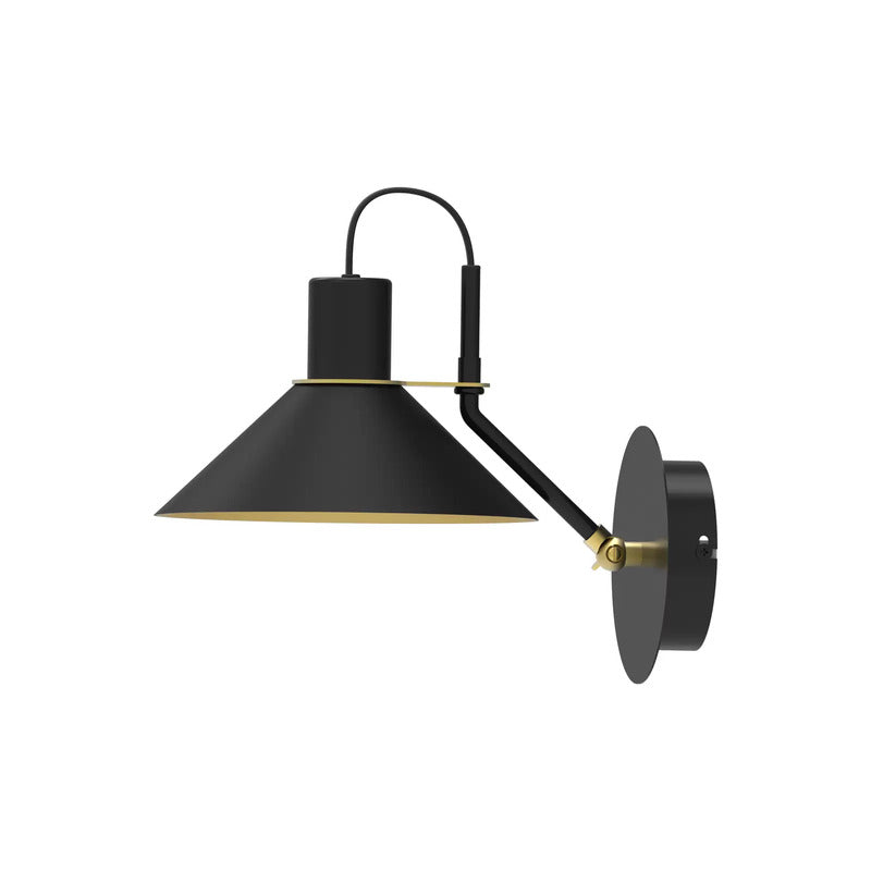 [neuwertig] B-ware Aluminor Zinga Wandleuchte Schwarz Messingdetail Wandlampe Lampe Leuchte Licht