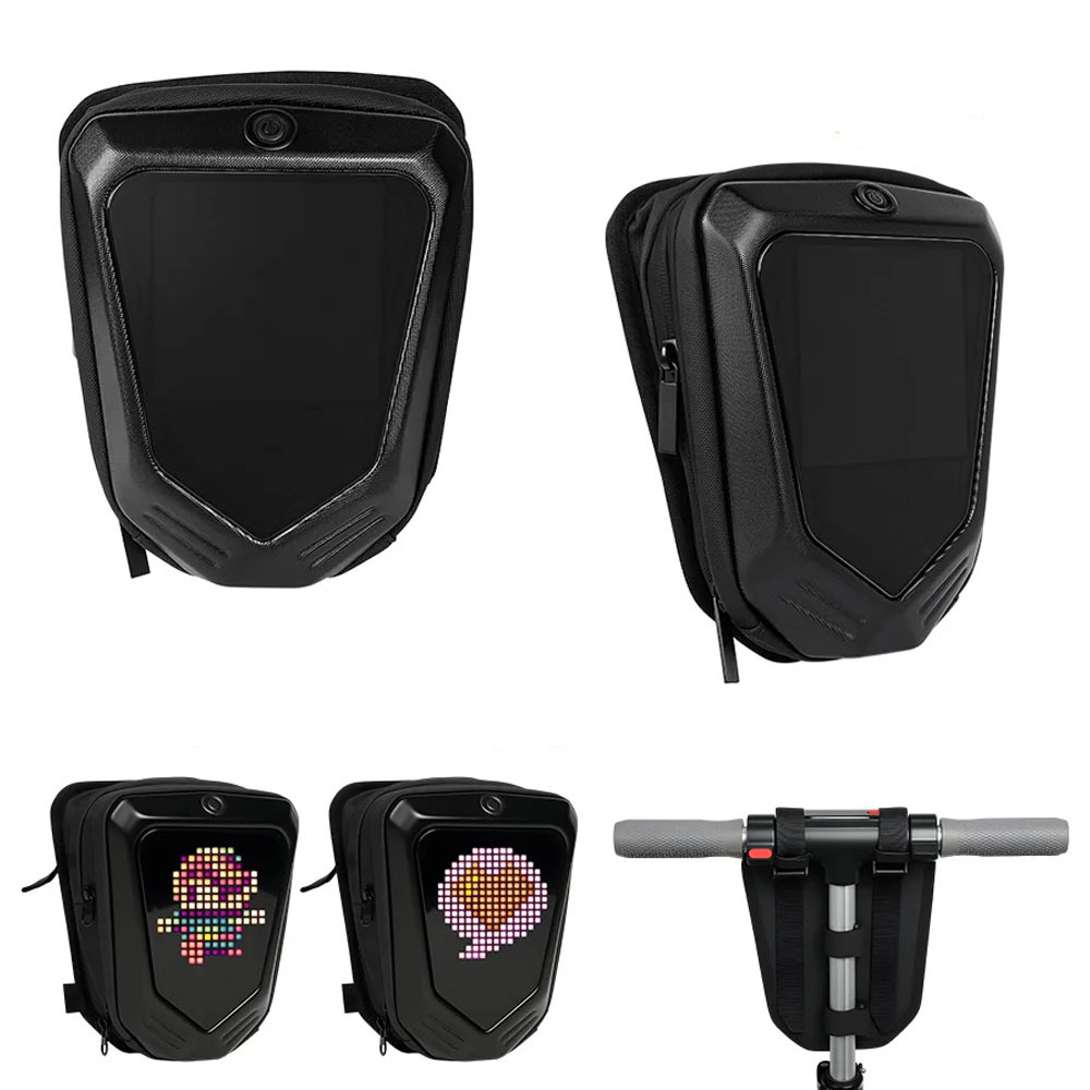 Intelligente Aufbewahrungstasche Mit Universellem Led-display Für Roller, Fahrrad, Rennrad, Lenkertasche, Zubehör
