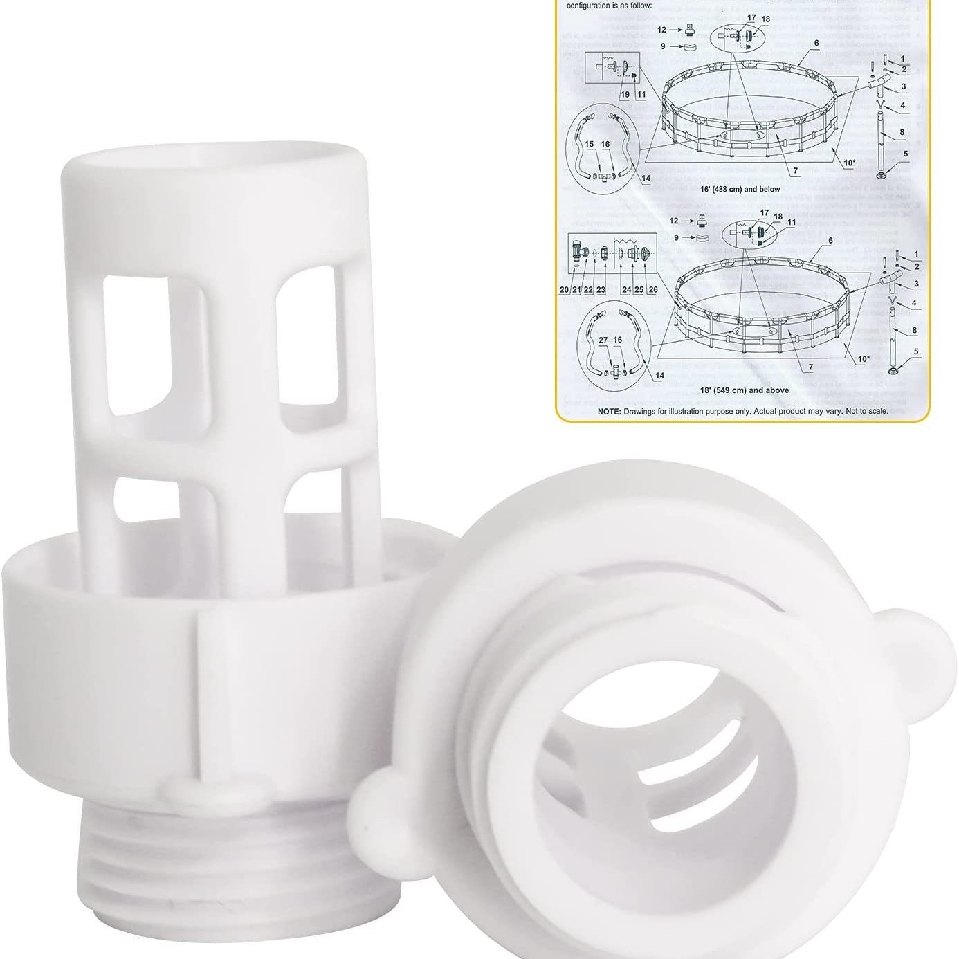 Intex 10184 Schlauchablaufstopfen-verbinder, Schlauchablaufstopfen Für Runde Pools