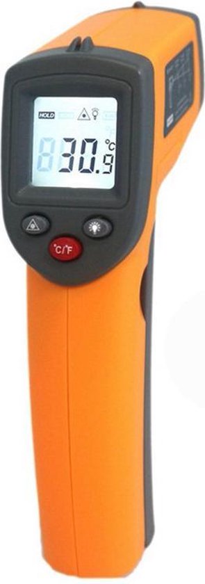 Infrarot-wärmemessgerät – Kabelloser Temperaturanzeiger, -50 Bis 380 °c – Batteriebetrieben – Pyrometer – Mit Laser – Rohrmessgerät – Messfläche – Kabellos