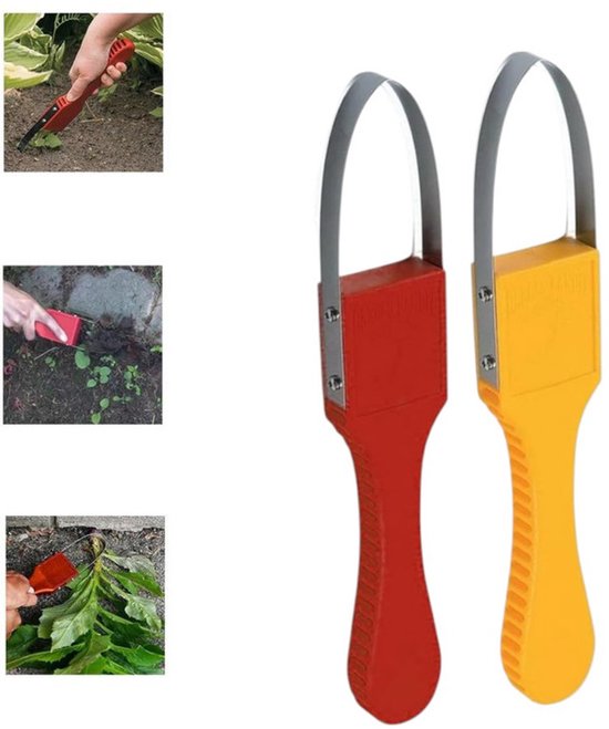 2-teiliges Set – Unkrautschneider – Wurzelentferner – Hand-unkrautstecher – Rot – Gelb – Manueller Ring-unkrautentferner – Unkrautentferner – Unkrautstecher