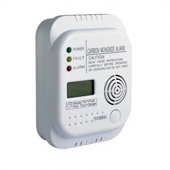 Kohlenmonoxidmelder Mit Lcd-bildschirm, Co-detektor Und 85 Db Akustischem Und Optischem Alarm