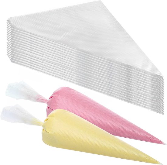 Einweg-spritzbeutel – 100 Stück – Einweg-spritzbeutel – Spitz Zulaufender Spritzbeutel – 32 X 22 Cm – Schlagsahne – Kuchen – Langlebig – Spritzbeutel – Mit