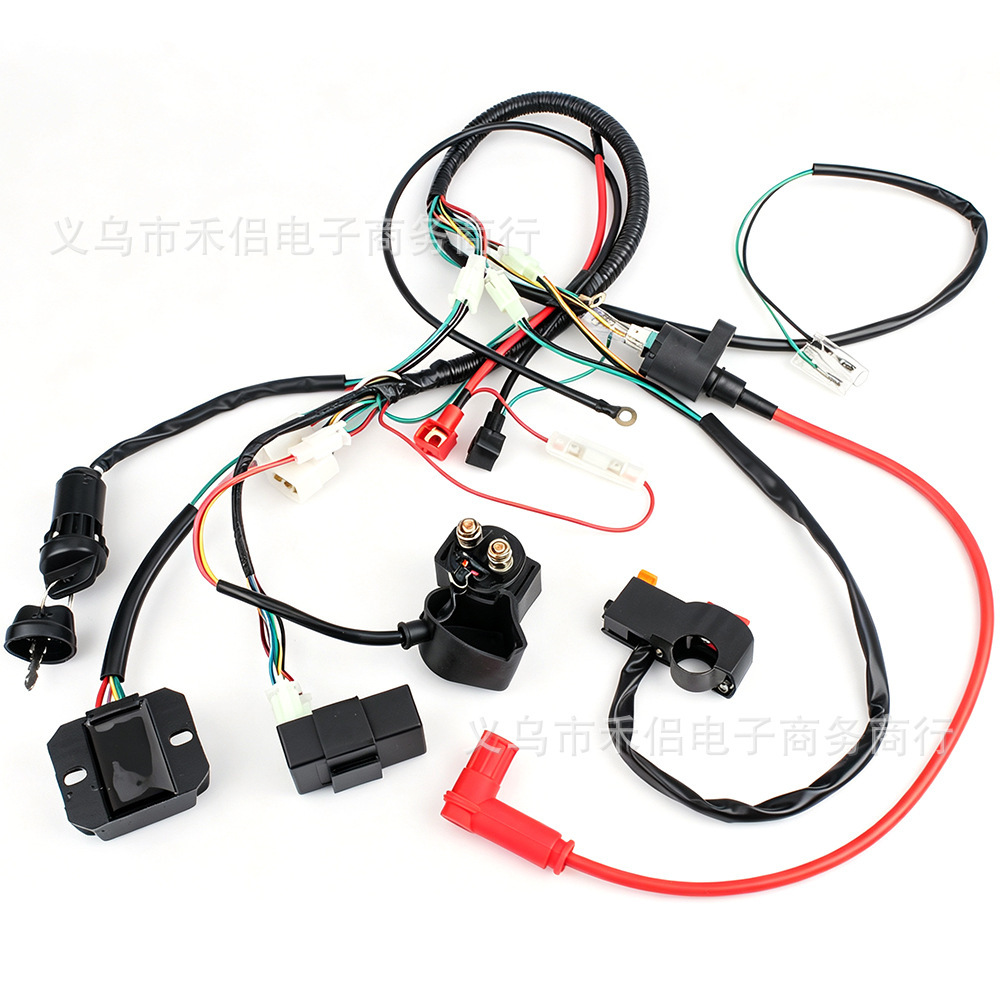 Offroad-motorradteile: Zongshen 190cc Ölgekühlter Elektrostarter-motor, Kompletter Kabelbaum (cdi)