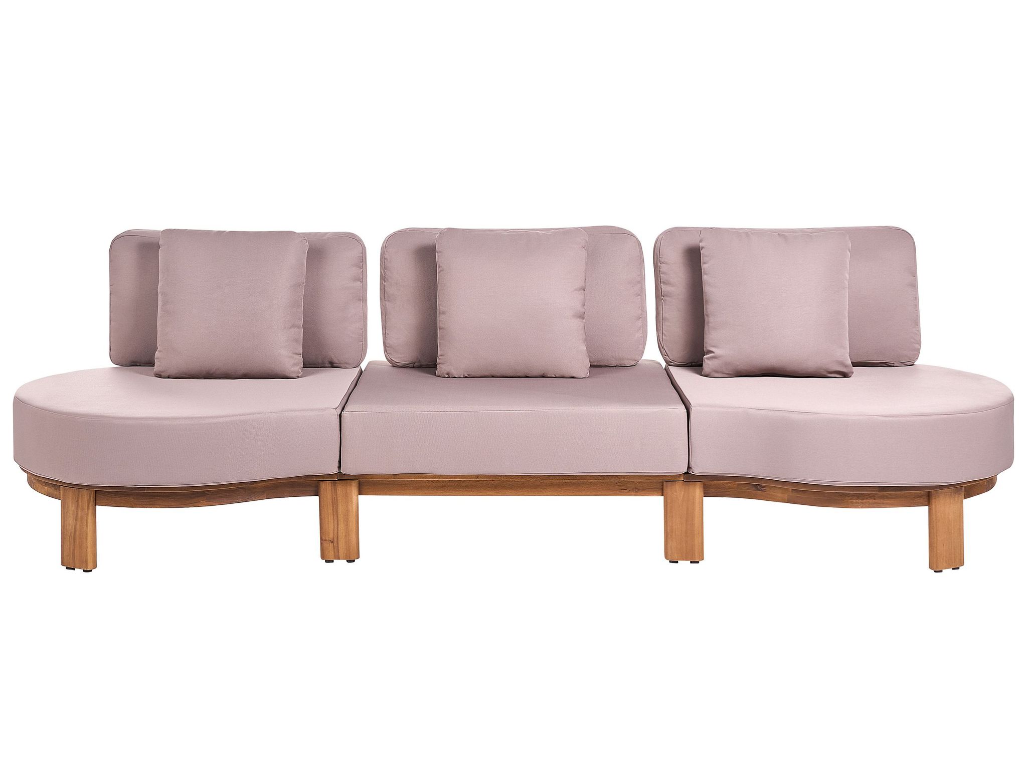 Gartensofa 3-sitzer Arzello Akazienholz Hellbraun