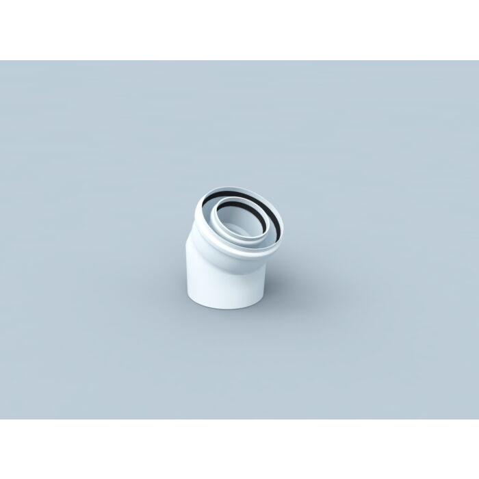 Bertrams Polyline Las Bogen 41bg45-80 45°, Dn 80/125, Innen, Weiß