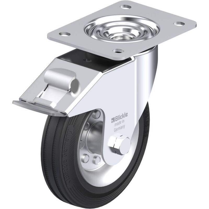 [neuwertig] B-ware Blickle Lenkrolle Mit Feststeller 160mm Tragfähigkeit 135kg Schwarz 1 Stück