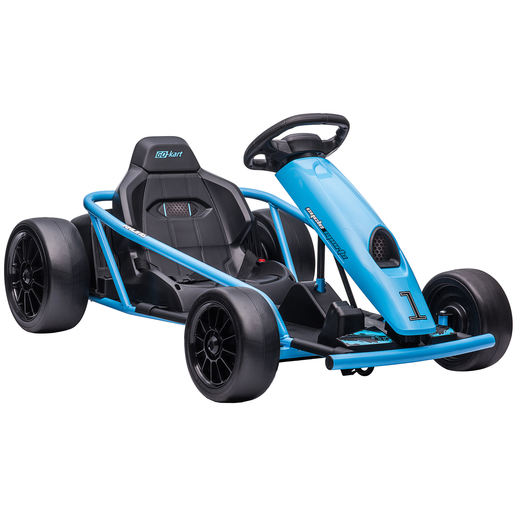 24v Elektro-go-kart Für Kinder, Drift-modus, 8-12 Jahre, Blau