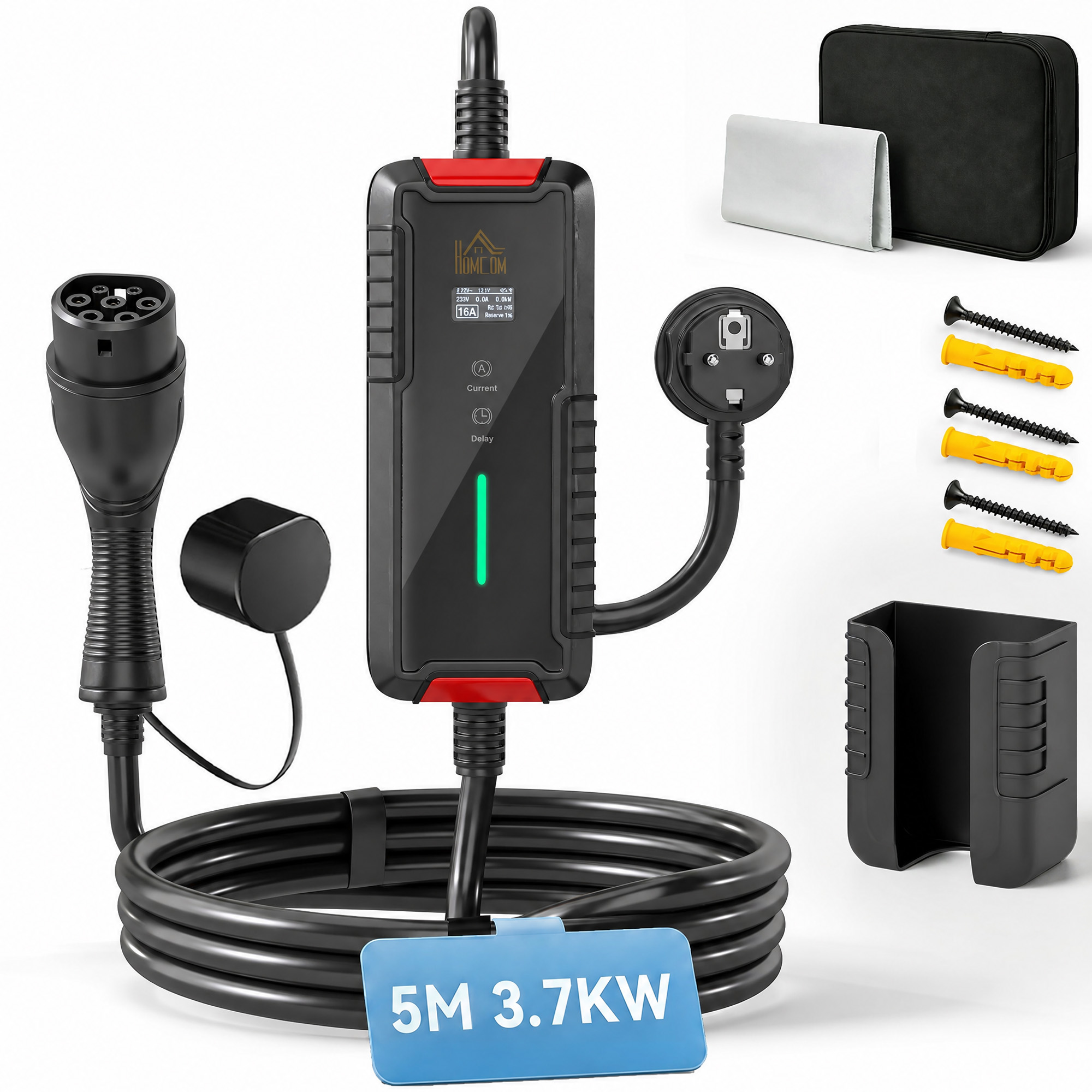 Typ 2 3,7 Kw Ladegerät Für Elektroautos [5 M, 6/8/10/13/16 A]