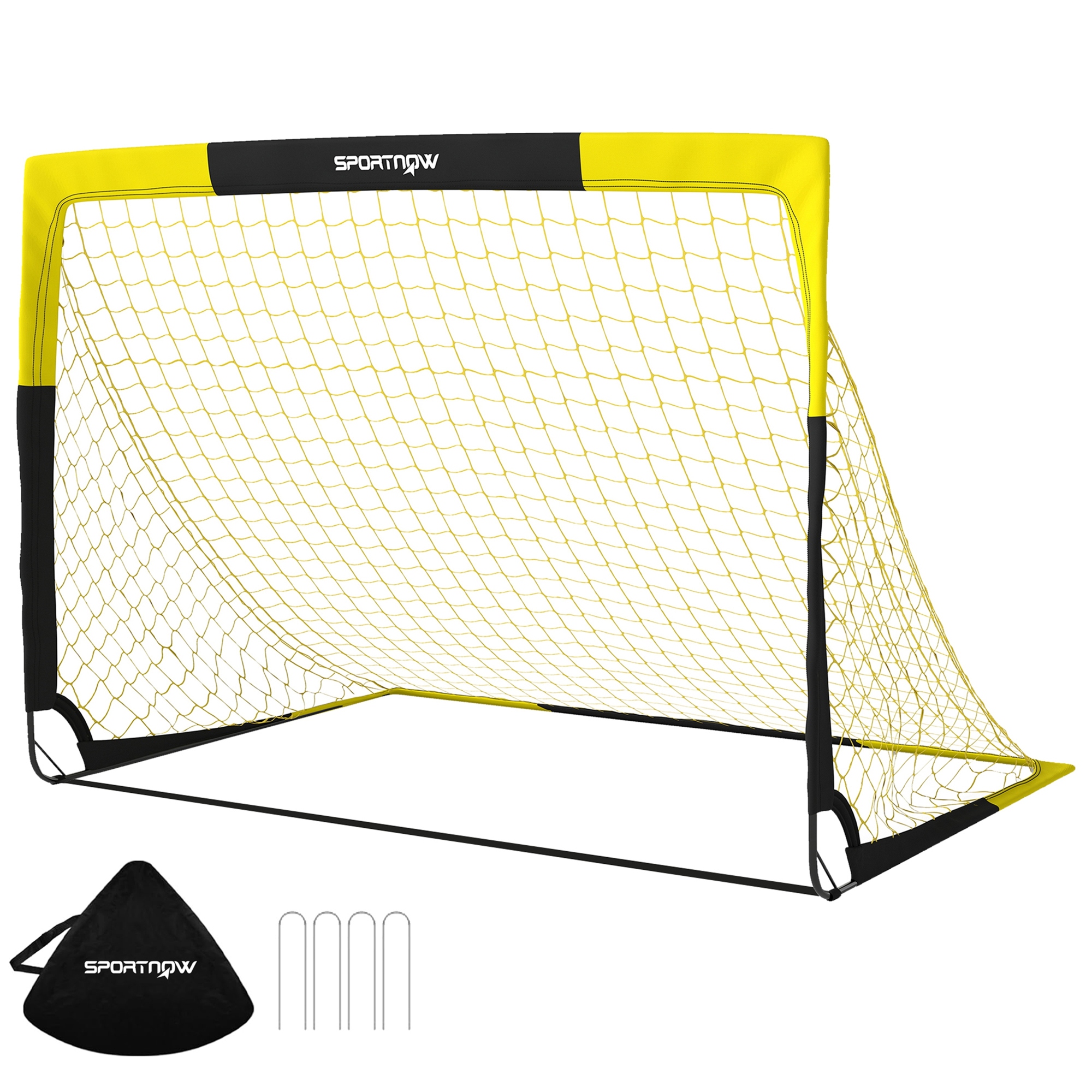 Tragbares Pop-up-fußballtor 150 X 110 X 110 Cm, Faltbar, Gelb