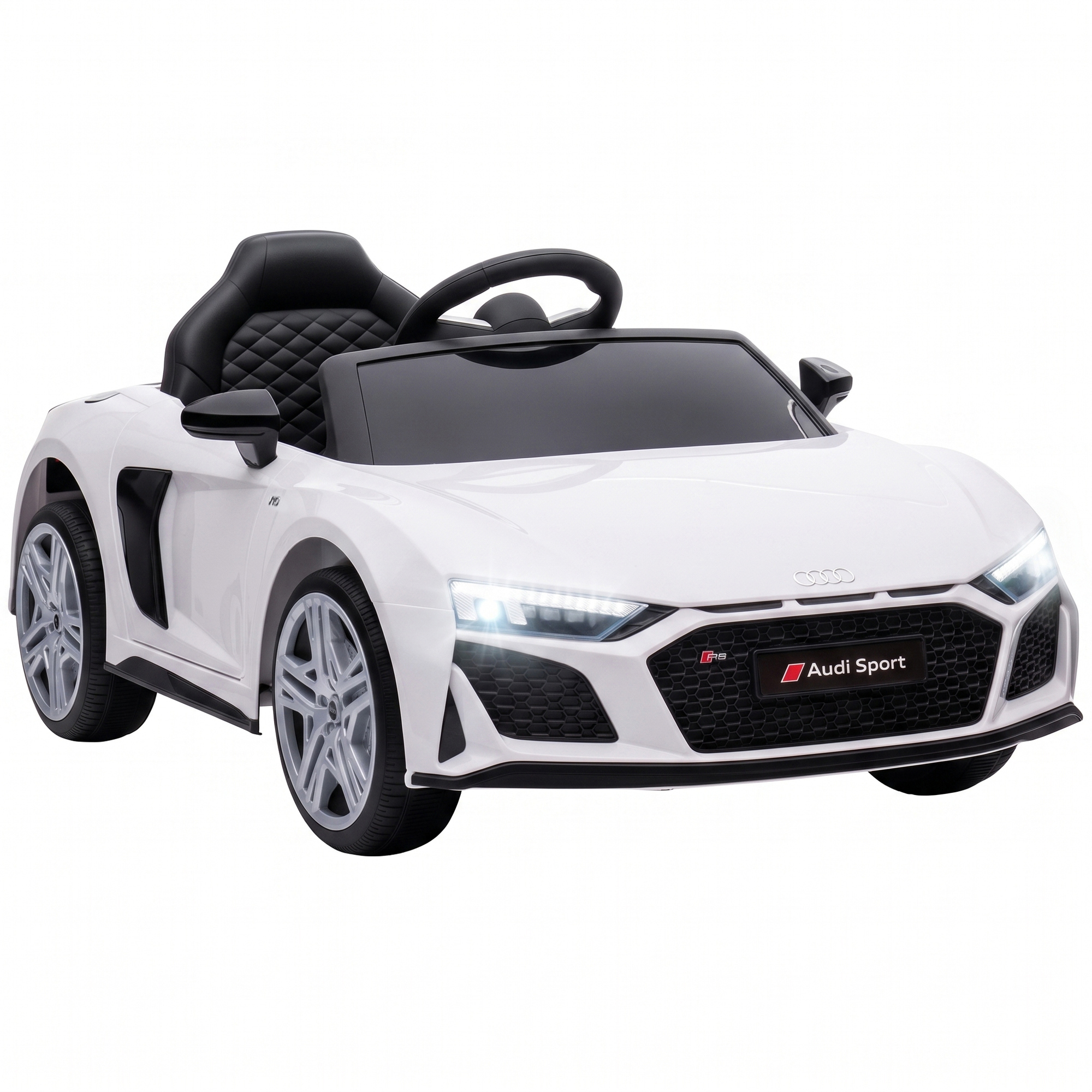 Kinder Elektroauto Audi R8 12v Kinderauto Fernbedienung Weiß