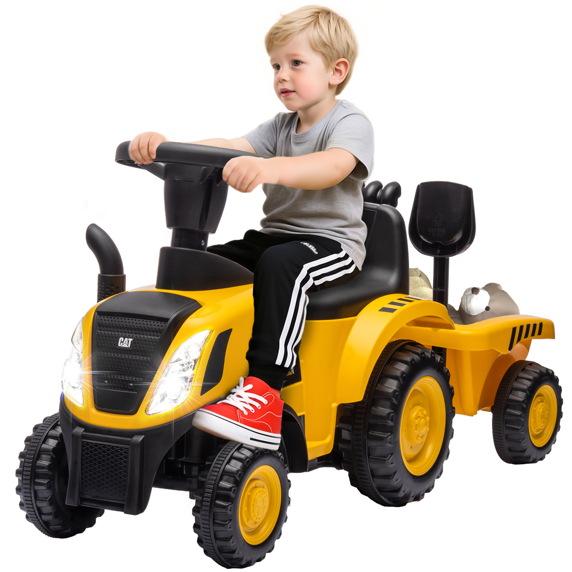 Sitzbagger Schaufel Lenkrad Kinder 1-3 Jahre Bis 25kg Gelb