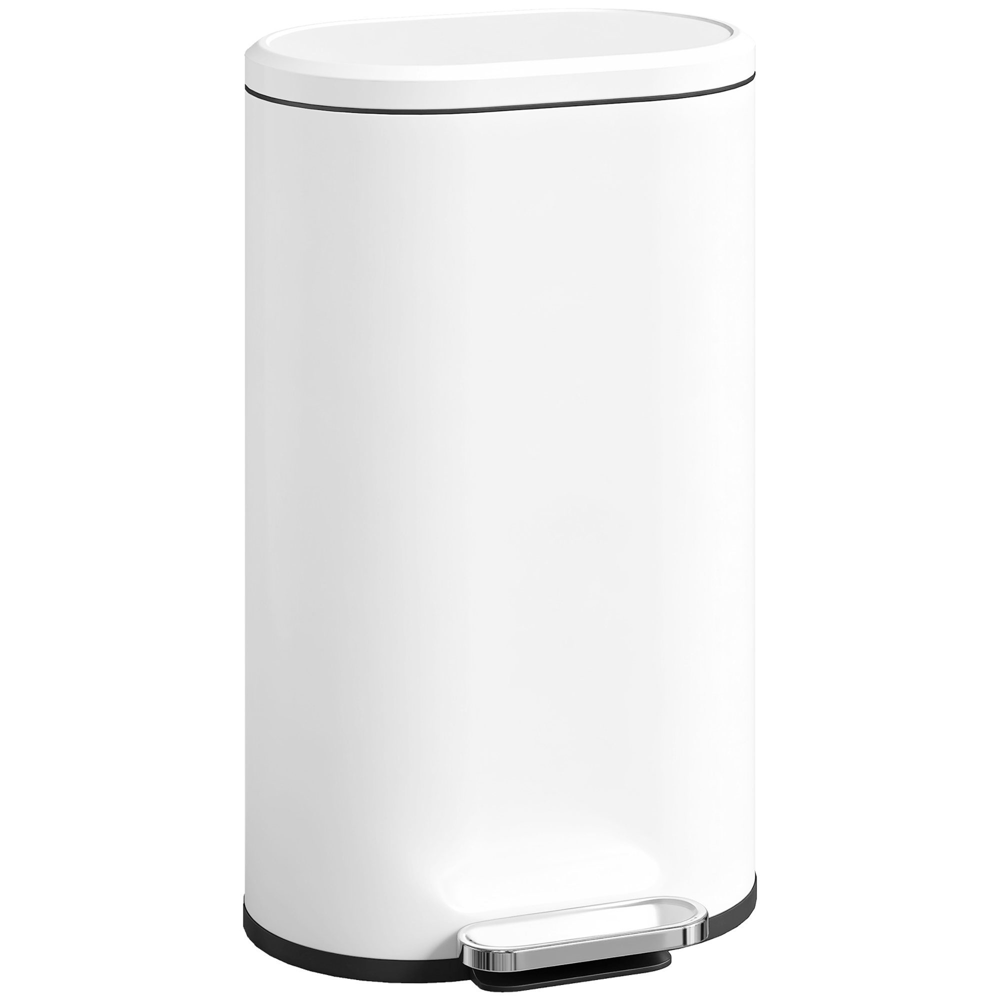 30-liter-küchenabfalleimer, Treteimer, Herausnehmbarer Inneneimer, Deckel Mit Soft-close-funktion, 36,5 X 31 X 61 Cm, Weiß