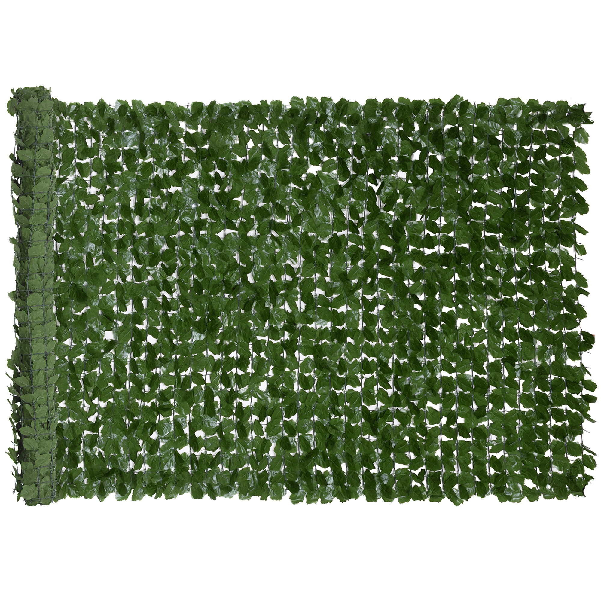 Künstliche Hecke, Sichtschutz, Dekorative Rolle, 3 M Lang X 1,5 M Hoch, Realistisches Laub, Uv-beständig, Dunkelgrün