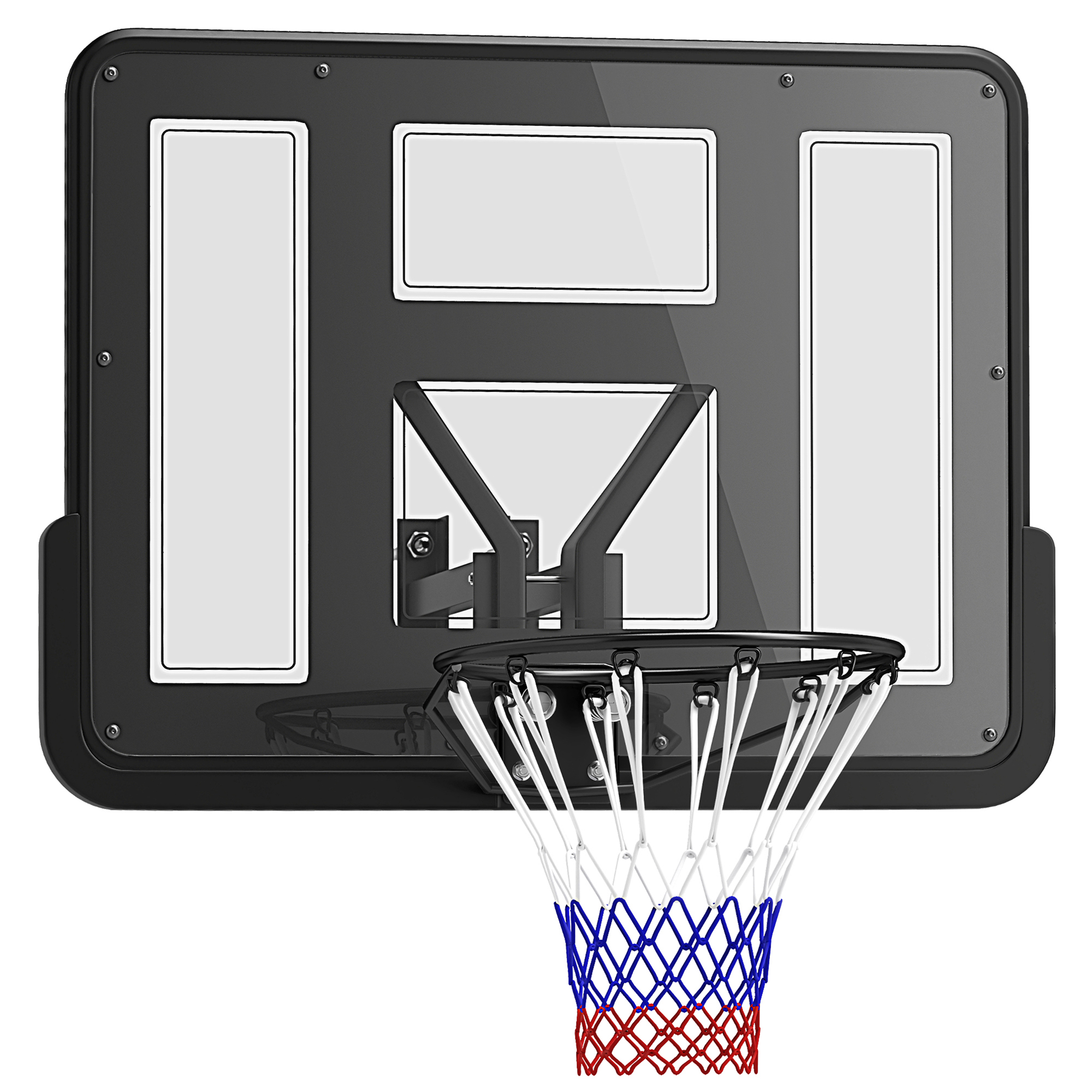 Wandmontierter Basketballkorb Mit Unzerbrechlichem, Schwarzem Backboard