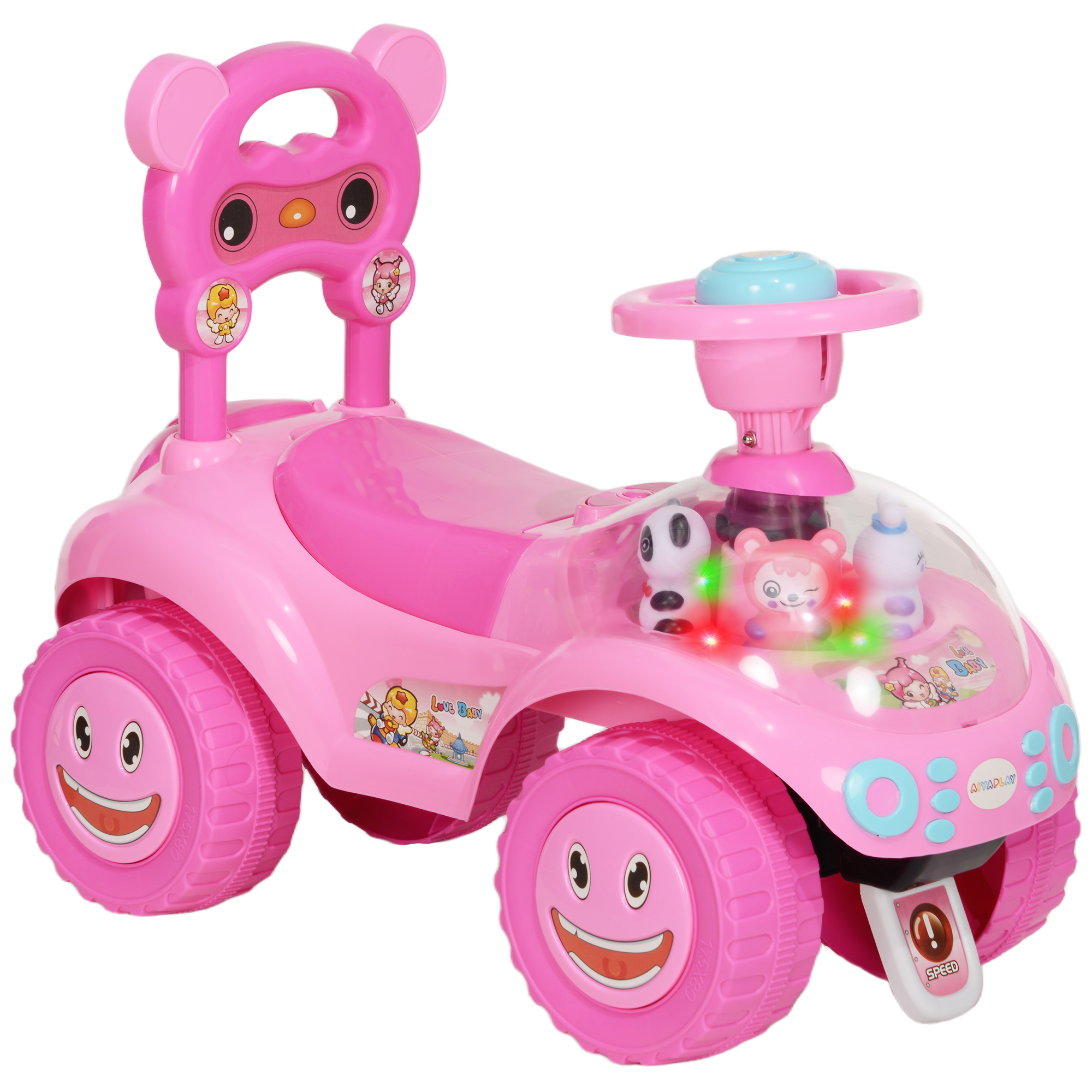 Kinder-rutschauto, Schiebeauto Ohne Pedale, Rosa