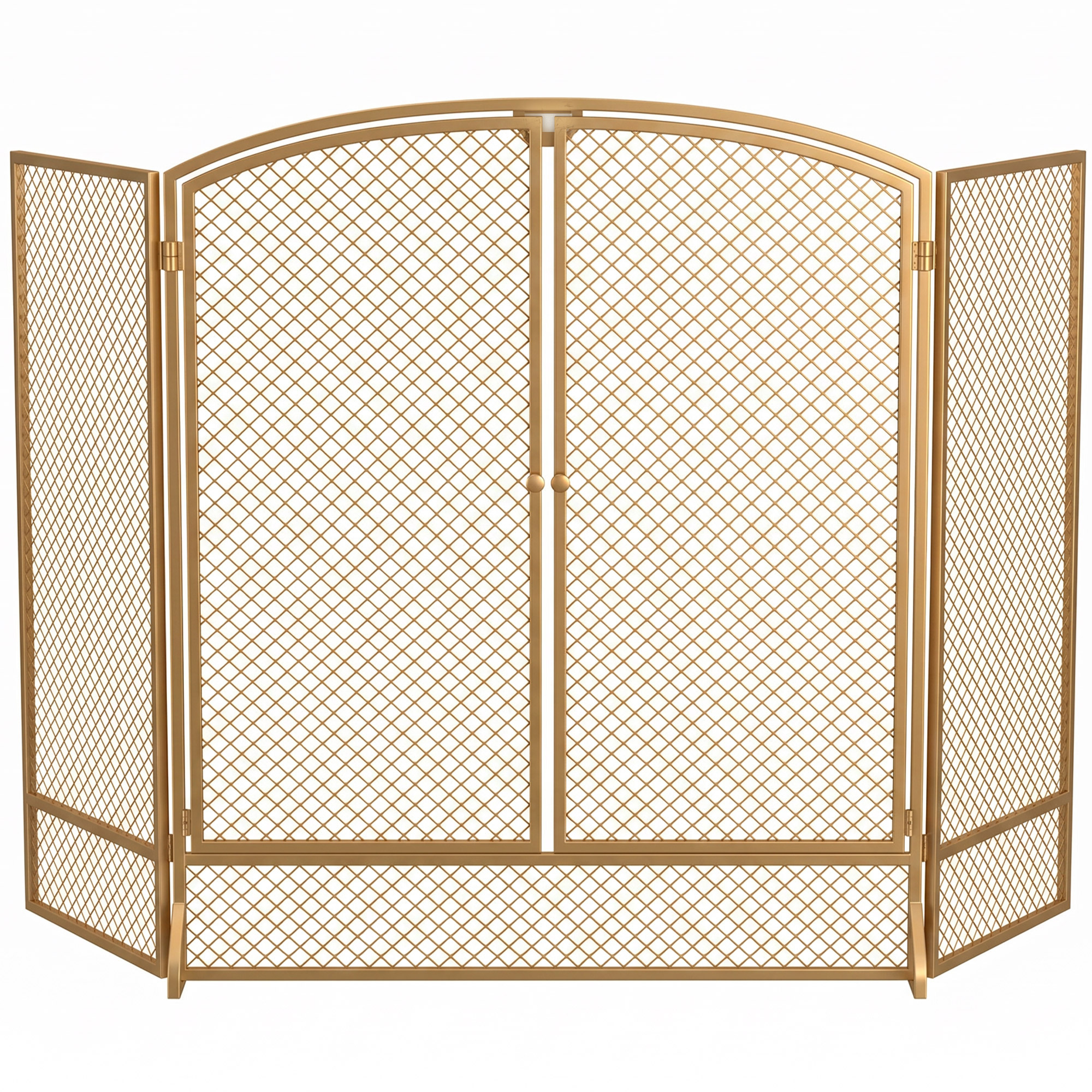 Kaminschutzgitter, 3-teiliger Funkenschutz Mit Doppeltüren 122x75cm