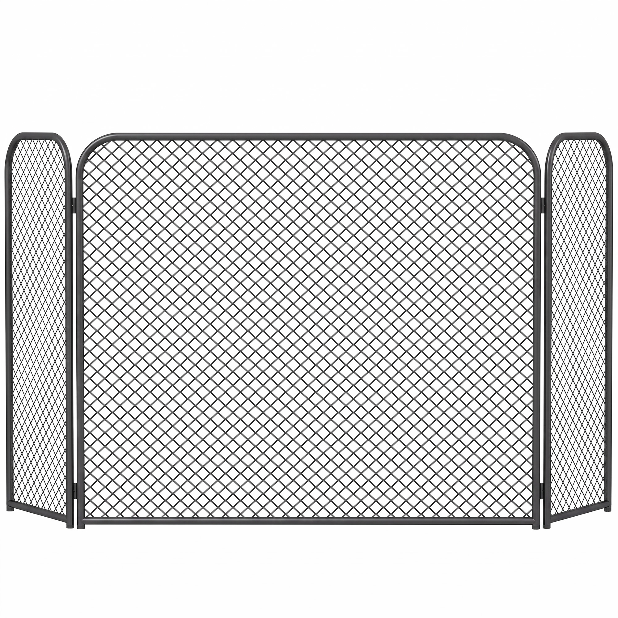 Kaminschutzgitter 3-teiliges Faltbares Funkenschutzgitter 100x51cm