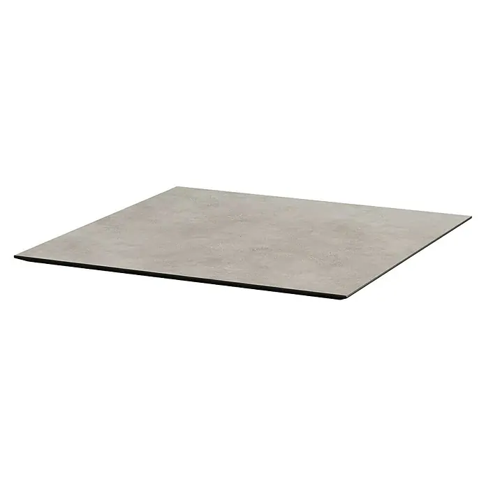 Garten-Tischplatte Feros (L x B x H: 70 x 70 x 1,2 cm, HPL, Quadratisch, Hellgrau)