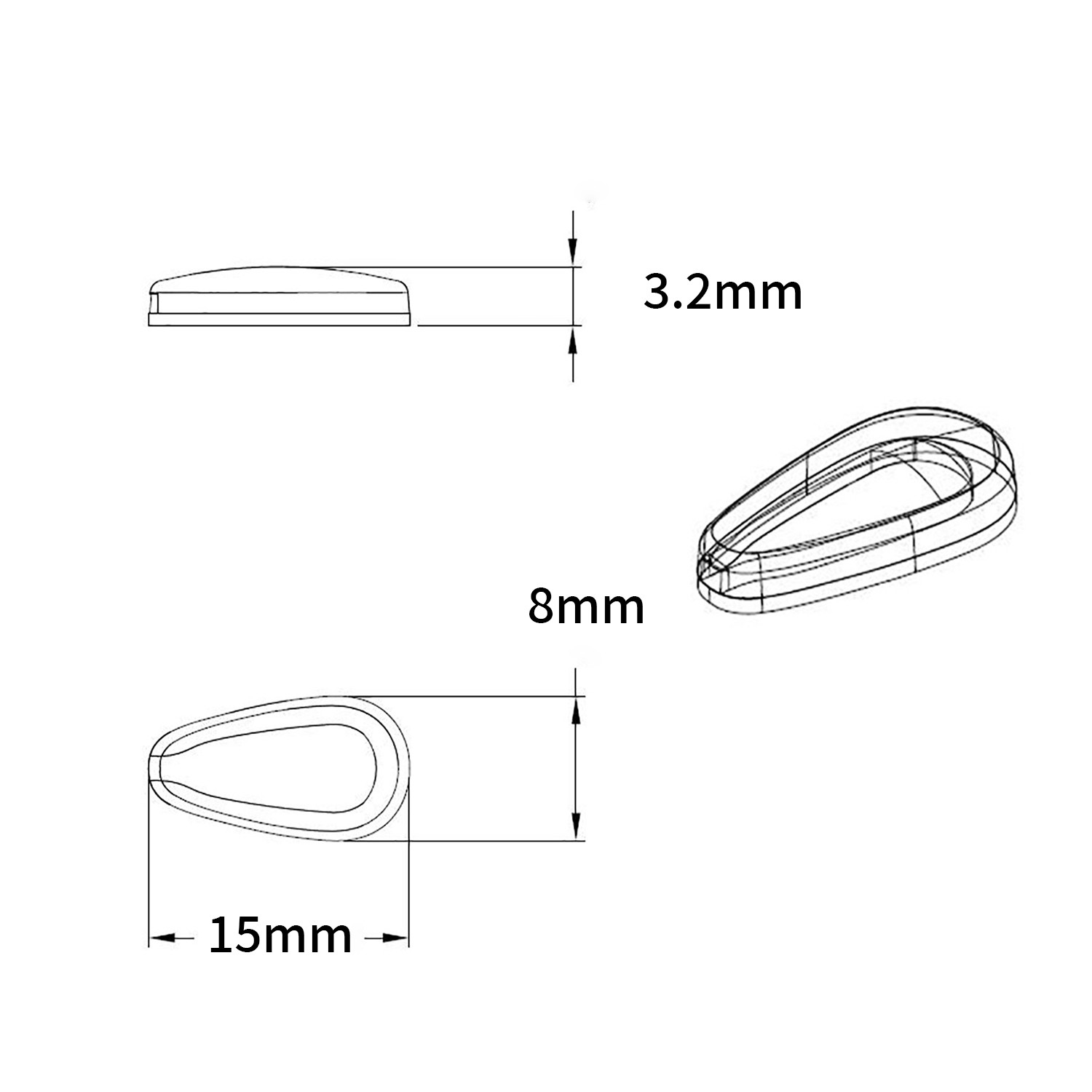 Nasenschutz für Brille 10 Paar Transparent Bild 3