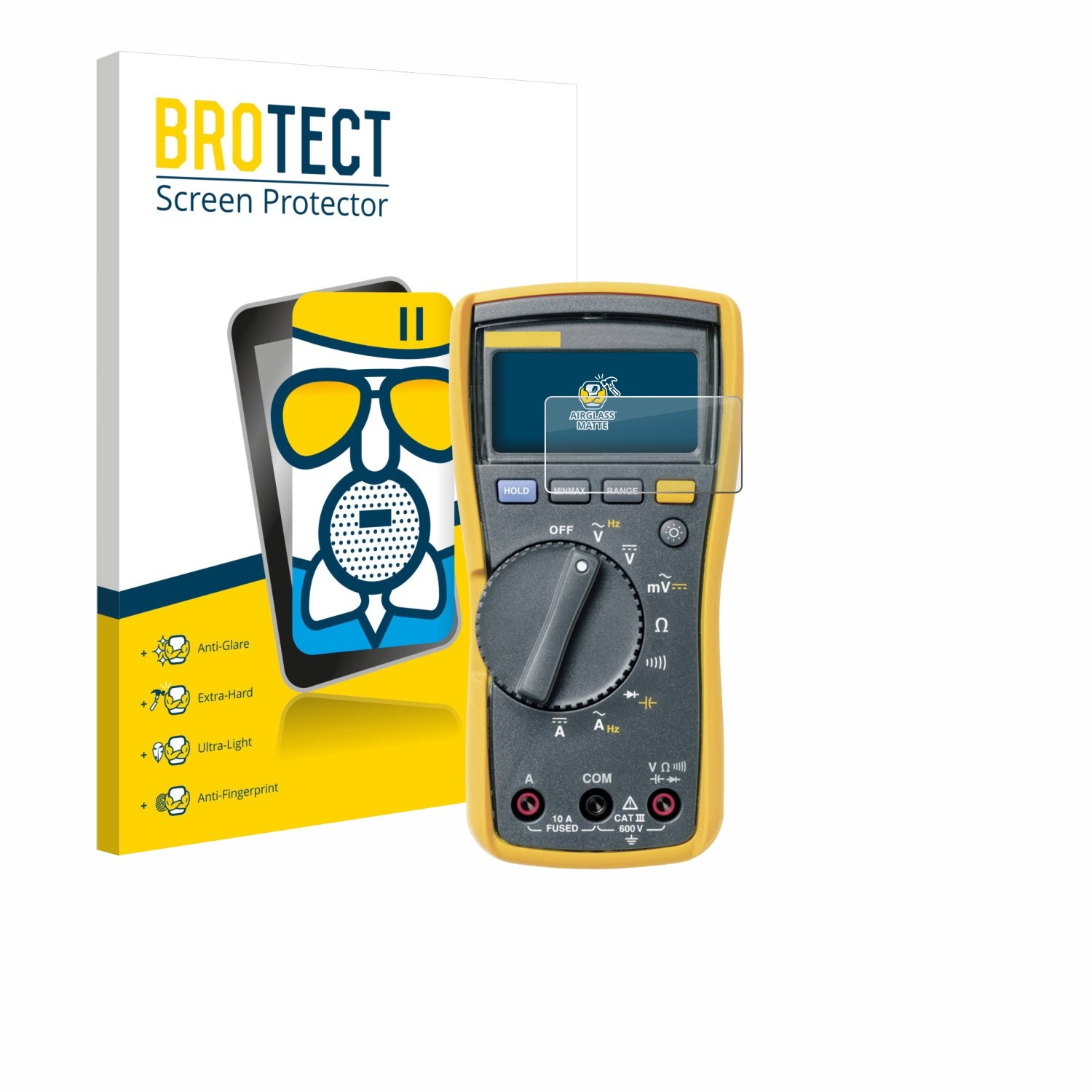 Panzerfolie Schutzglas matt für Fluke MultiMeter 115 Displayschutz Bild 3