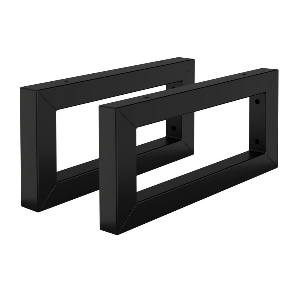 ML-Design 2Er Set Wandkonsole für Waschtisch 350 x 150 mm Schwarz Stahl Design