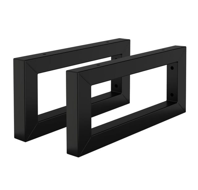 ML-Design 2Er Set Wandkonsole für Waschtisch 350 x 150 mm Schwarz Stahl Design