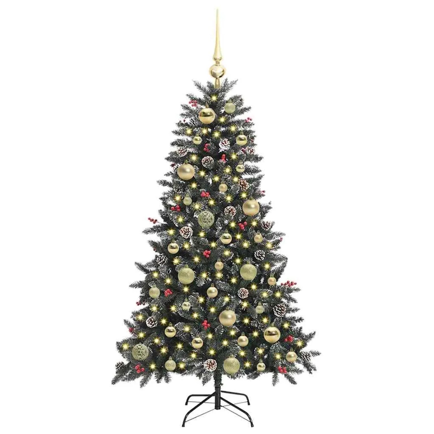 vidaXL Künstlicher Weihnachtsbaum mit 150 LEDs Grün 68 x 68 x 120 cm 3395860