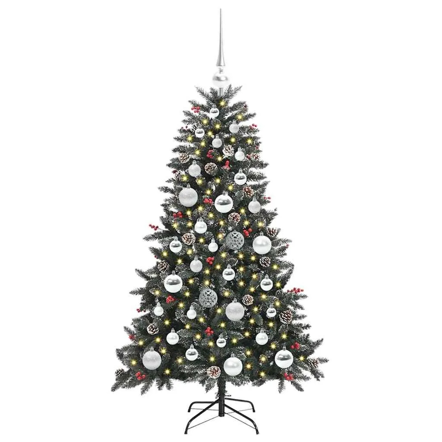 vidaXL Künstlicher Weihnachtsbaum mit 150 LEDs Grün 68 x 68 x 120 cm 3395861