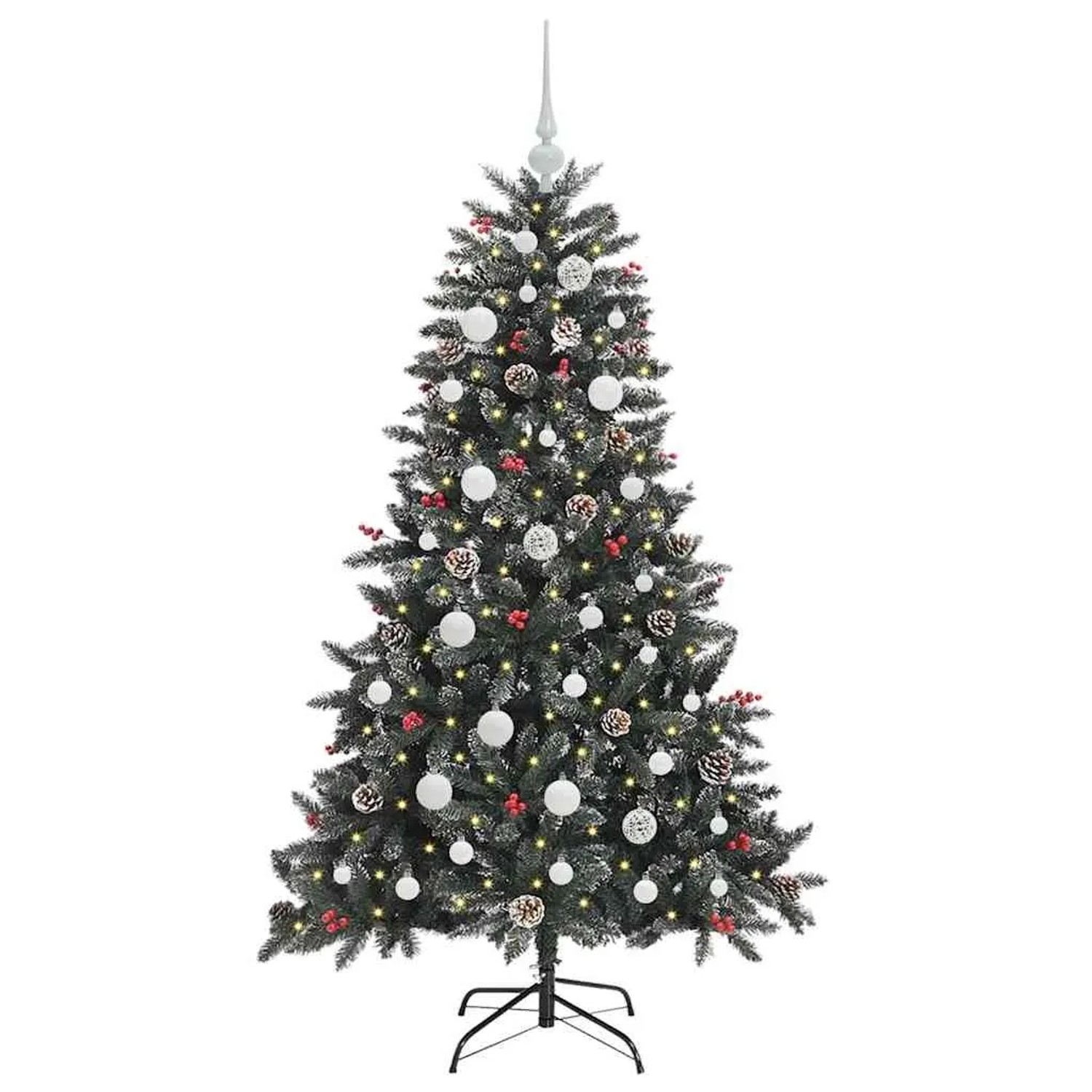 vidaXL Künstlicher Weihnachtsbaum mit 150 LEDs Grün 68 x 68 x 120 cm 3395859