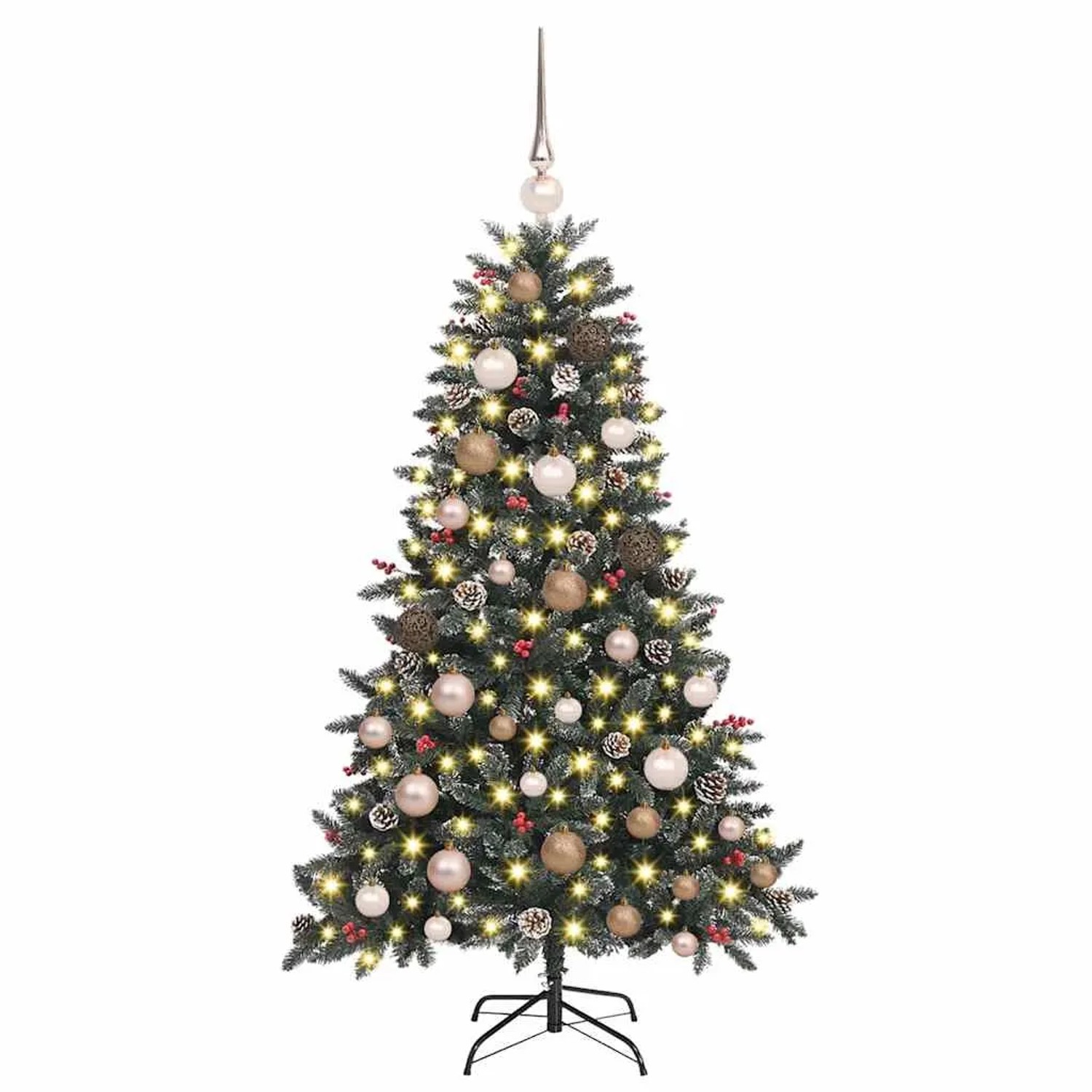 vidaXL Künstlicher Weihnachtsbaum mit 150 LEDs Grün 68 x 68 x 120 cm 3395854