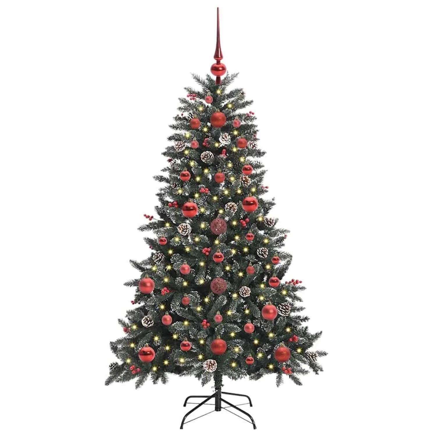 vidaXL Künstlicher Weihnachtsbaum mit 150 LEDs Grün 68 x 68 x 120 cm 3395856