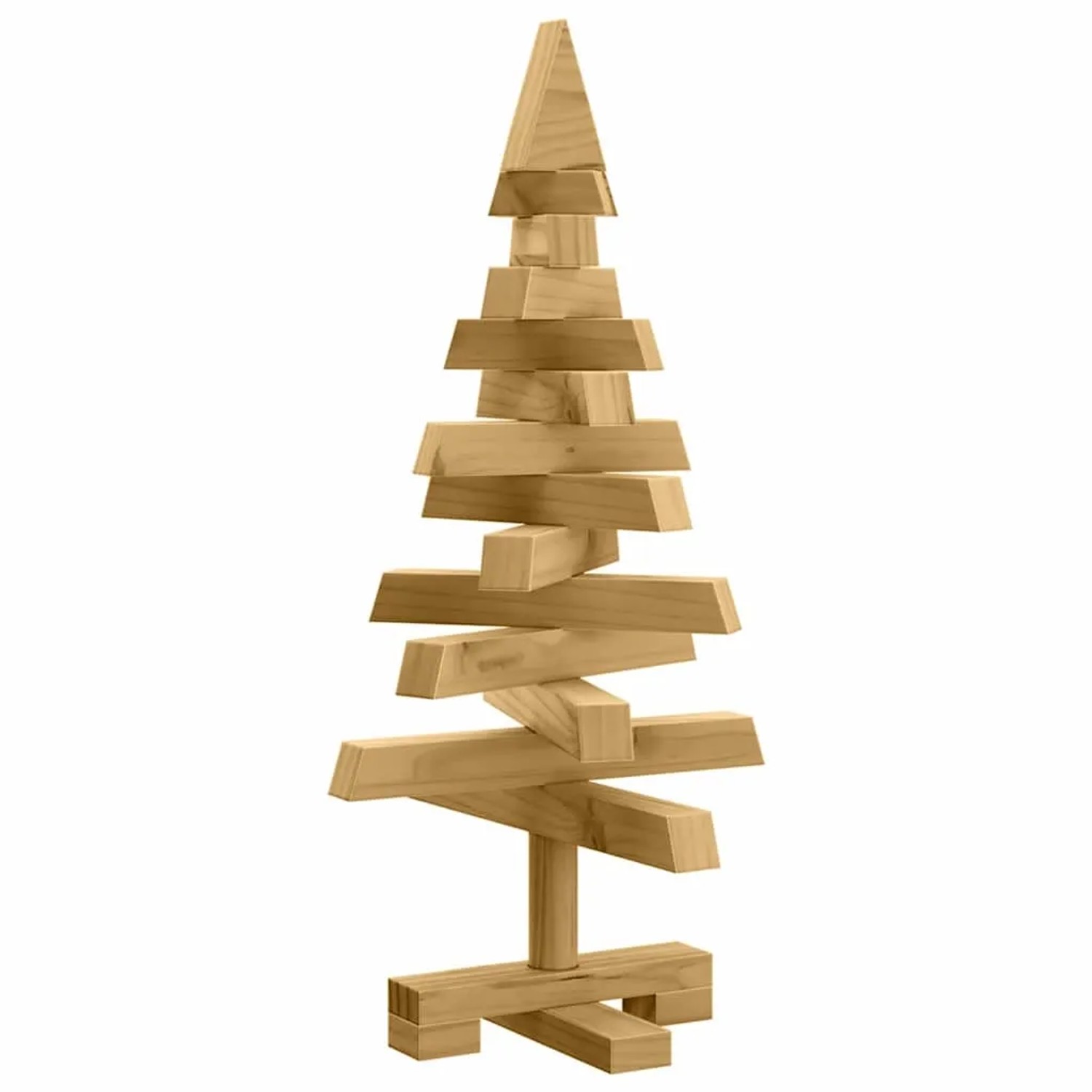 vidaXL Weihnachtsbäume mit Ständer Braun 60 cm Massivholz Kiefer 42016709