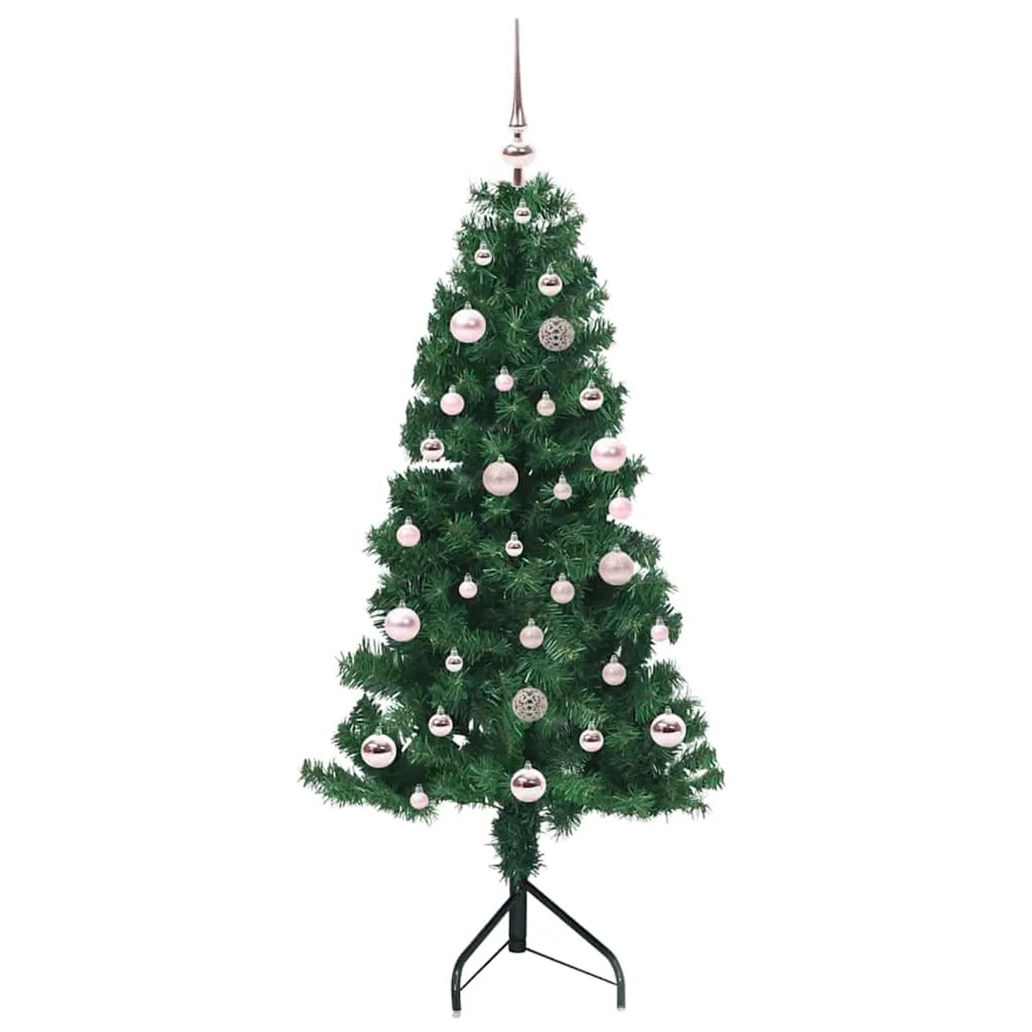 vidaXL Eckiger Künstlicher Weihnachtsbaum Grün 150 cm PVC und Metall 3397252