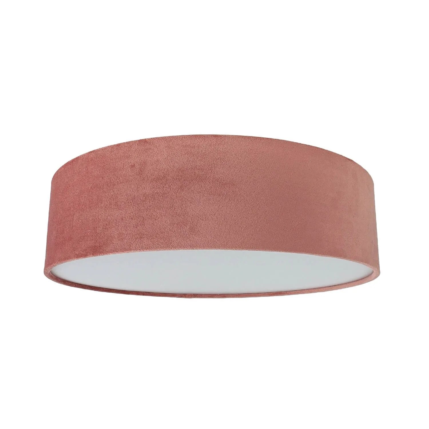 Licht-Erlebnisse Deckenlampe Samt Rund Ø 38 cm Rosa 2x E27 Modern Derek