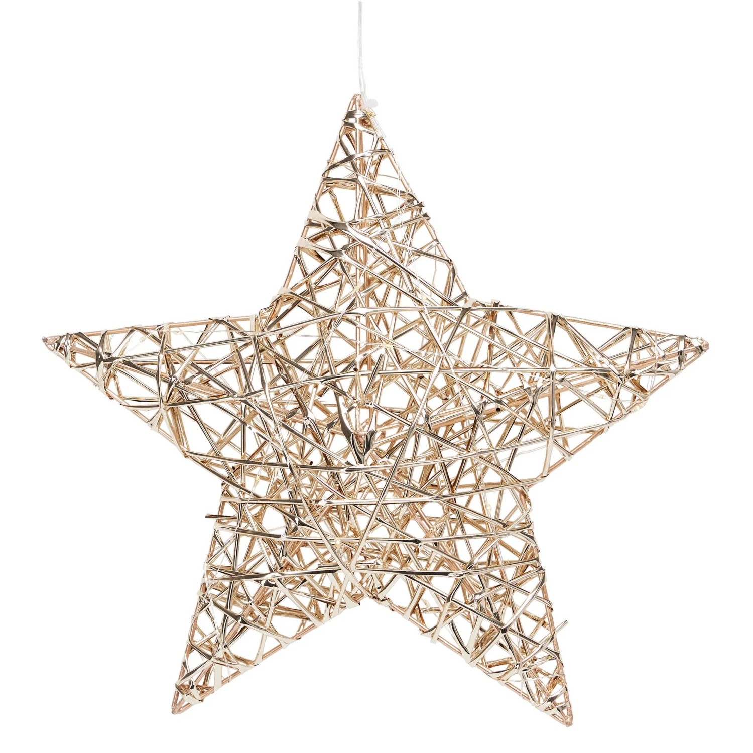 Stern mit LED 30 cm x 8 cm x 30 cm Gold