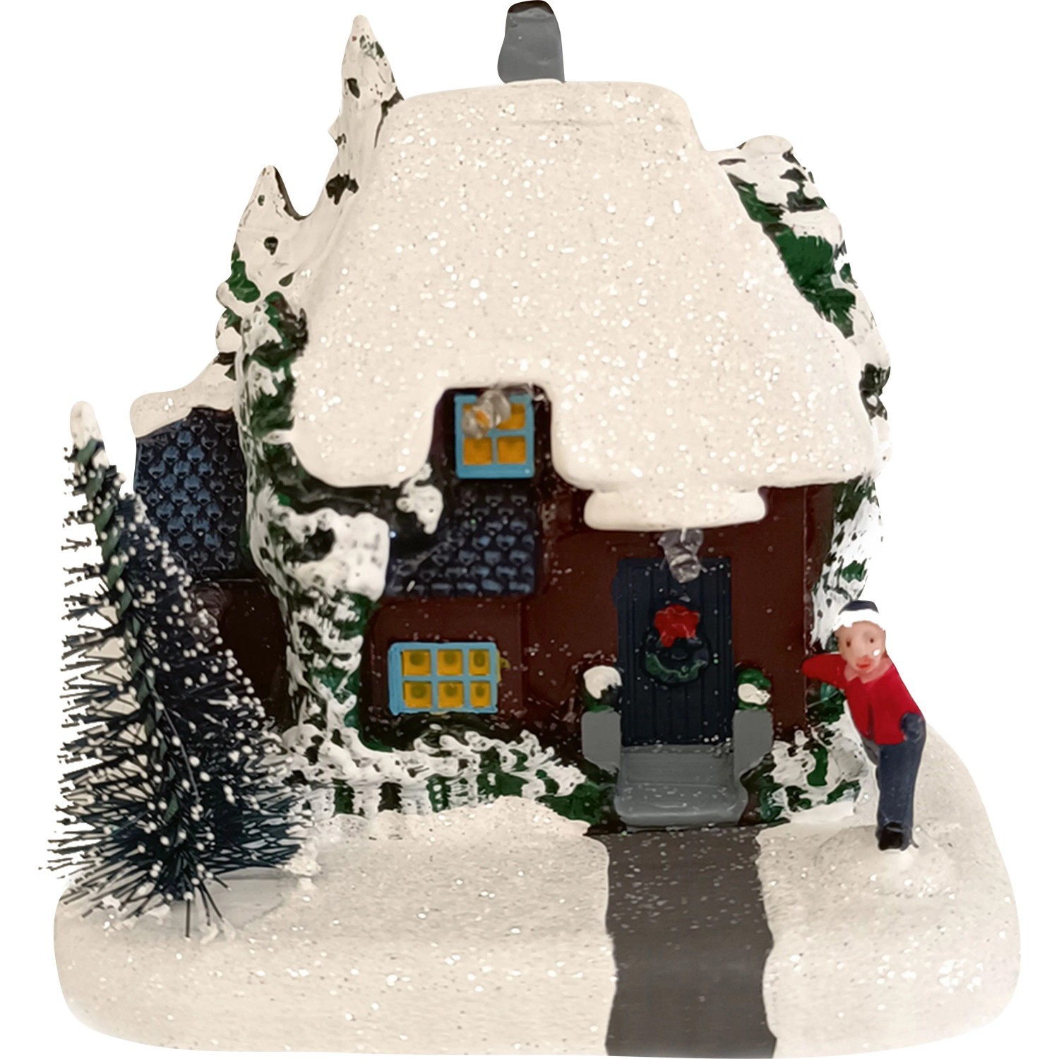 OBI Weihnachtsdorf Figur Mehrfarbig Beleuchtet 105 mm