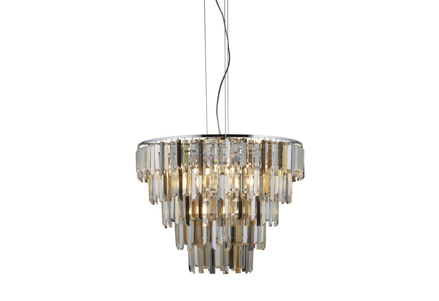 Licht-Erlebnisse Kronleuchter 12-Flammig Ø 65 cm Chrom
