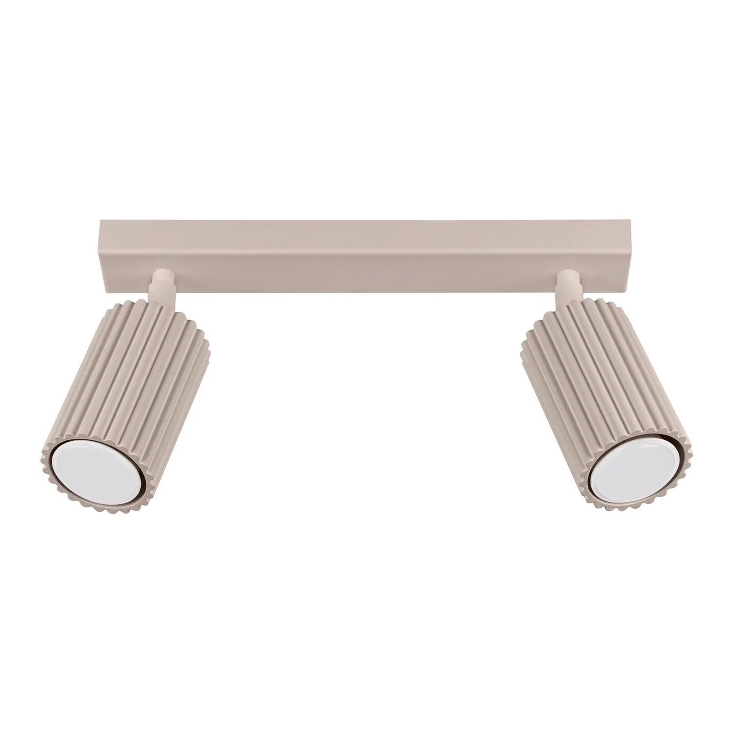 Licht-Erlebnisse Deckenstrahler 2-Flammig 30 CM Breit In Taupe GU10 Aluminium Länglich Modern