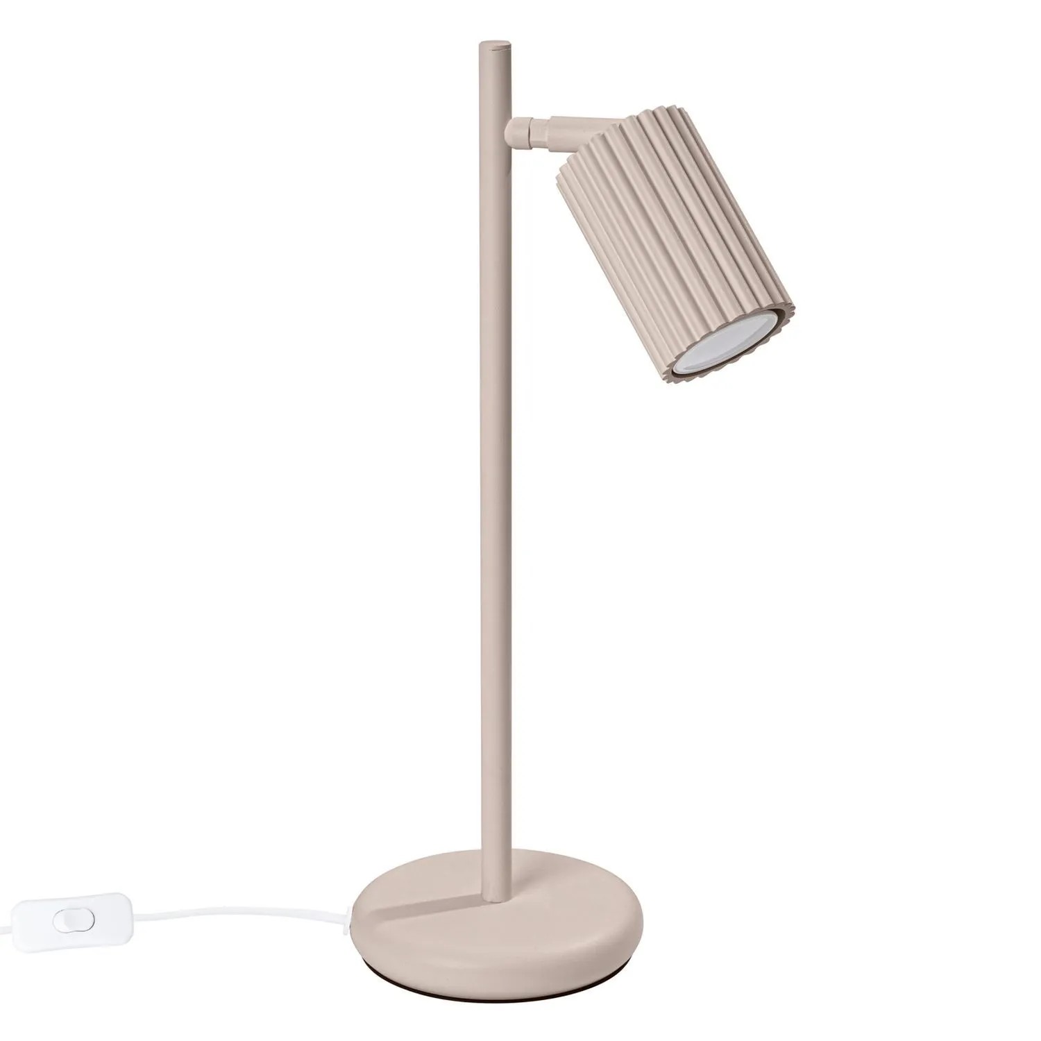 Licht-Erlebnisse Leselampe GU10 Aluminium 43 CM Hoch Taupe Modern Schwenkbar