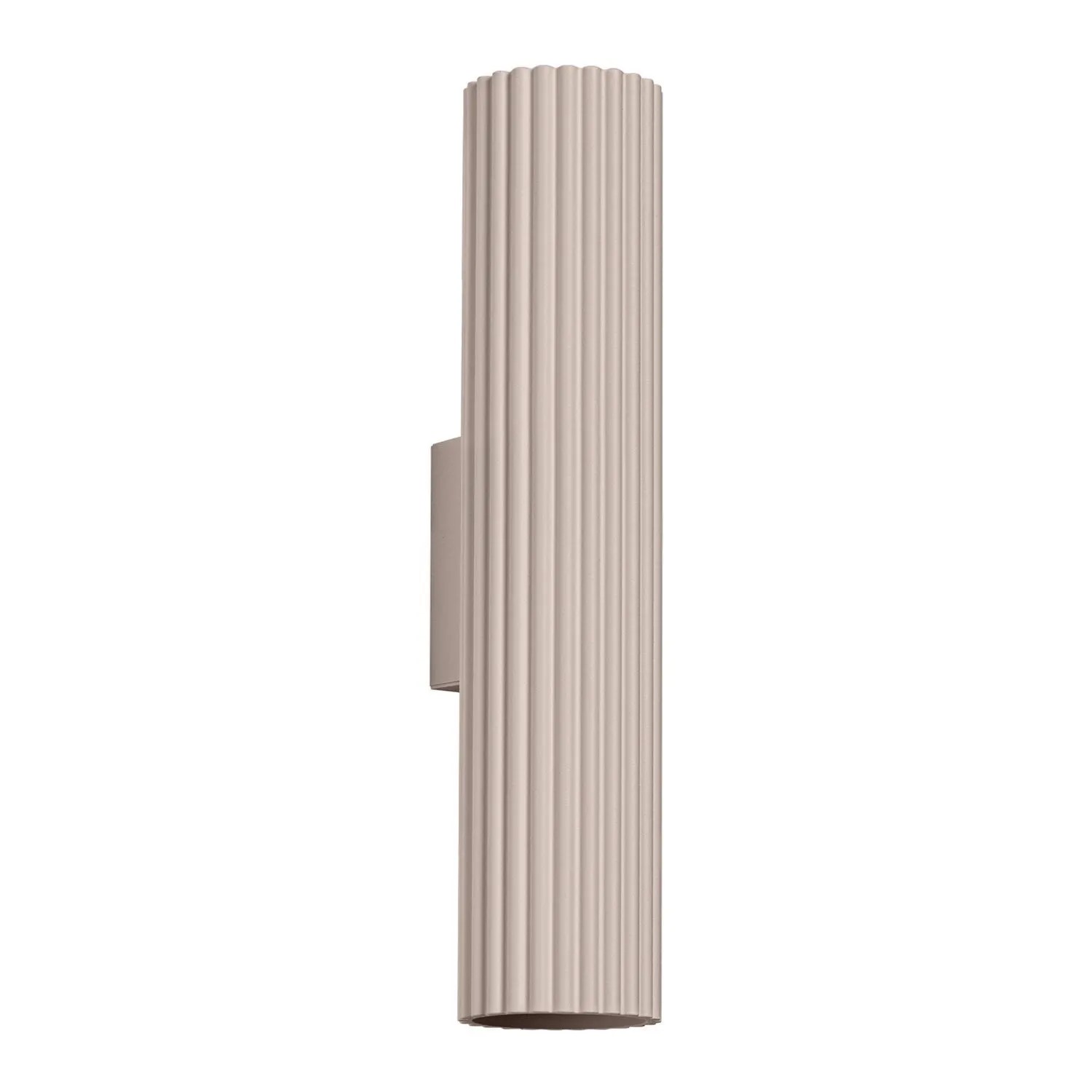 Licht-Erlebnisse Innen Wandleuchte Up Down 30 CM Hoch Taupe 2-Flammig GU10 Länglich Modern Aluminium