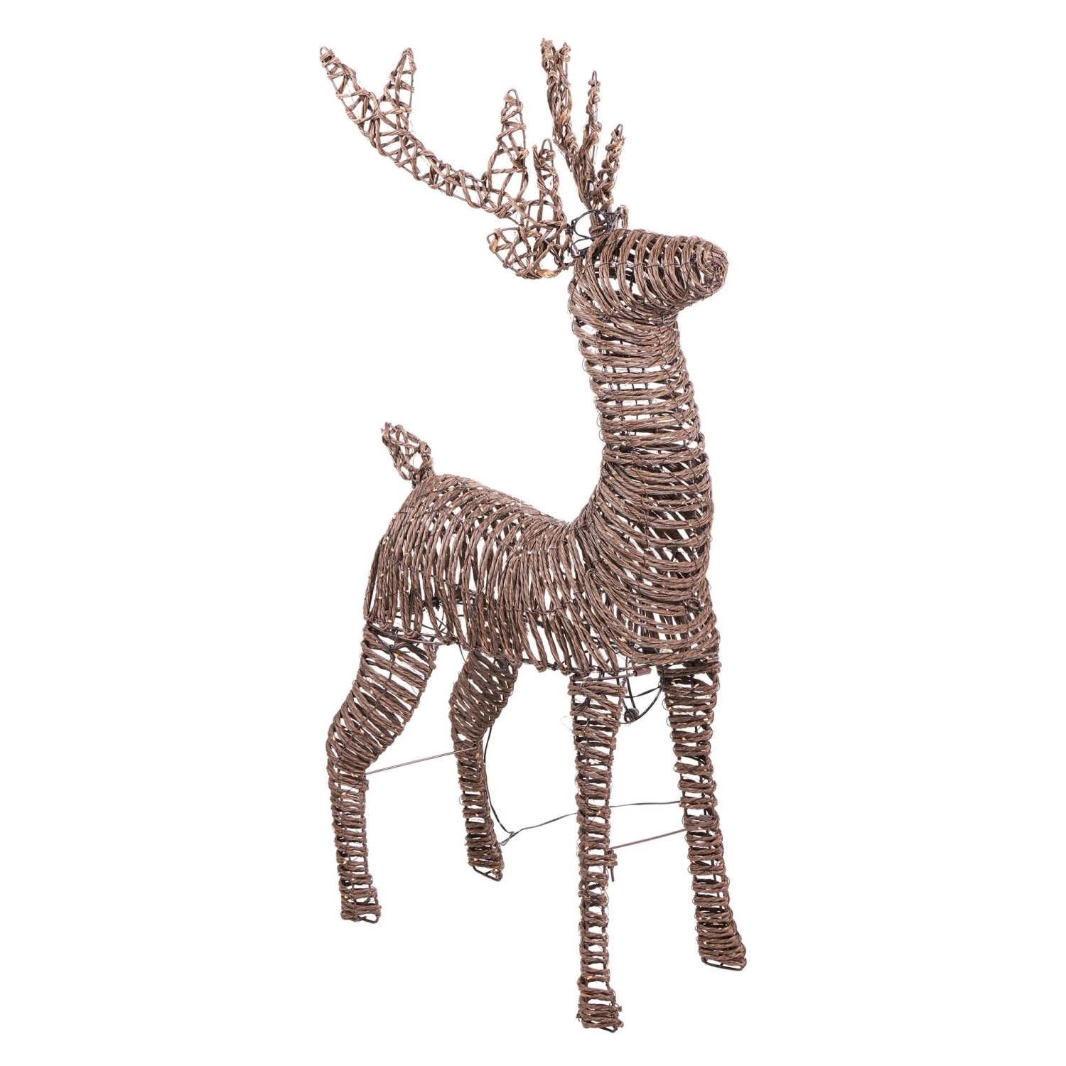LED-Außen-Weihnachtsfigur Rentier mit 600 Mikro-LEDs 52 x 22 x 80 cm Braun