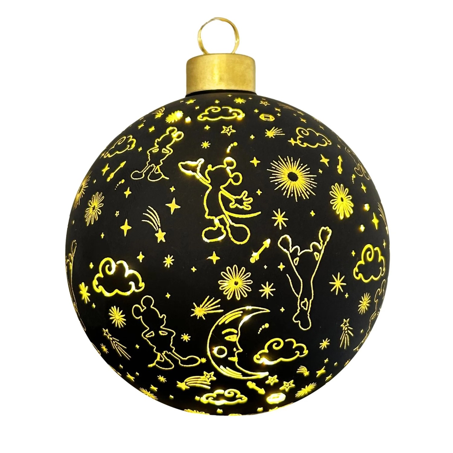 Disney Glas-Kugel mit Beleuchtung Mickey Galaxie Klein Ø 10 cm Schwarz