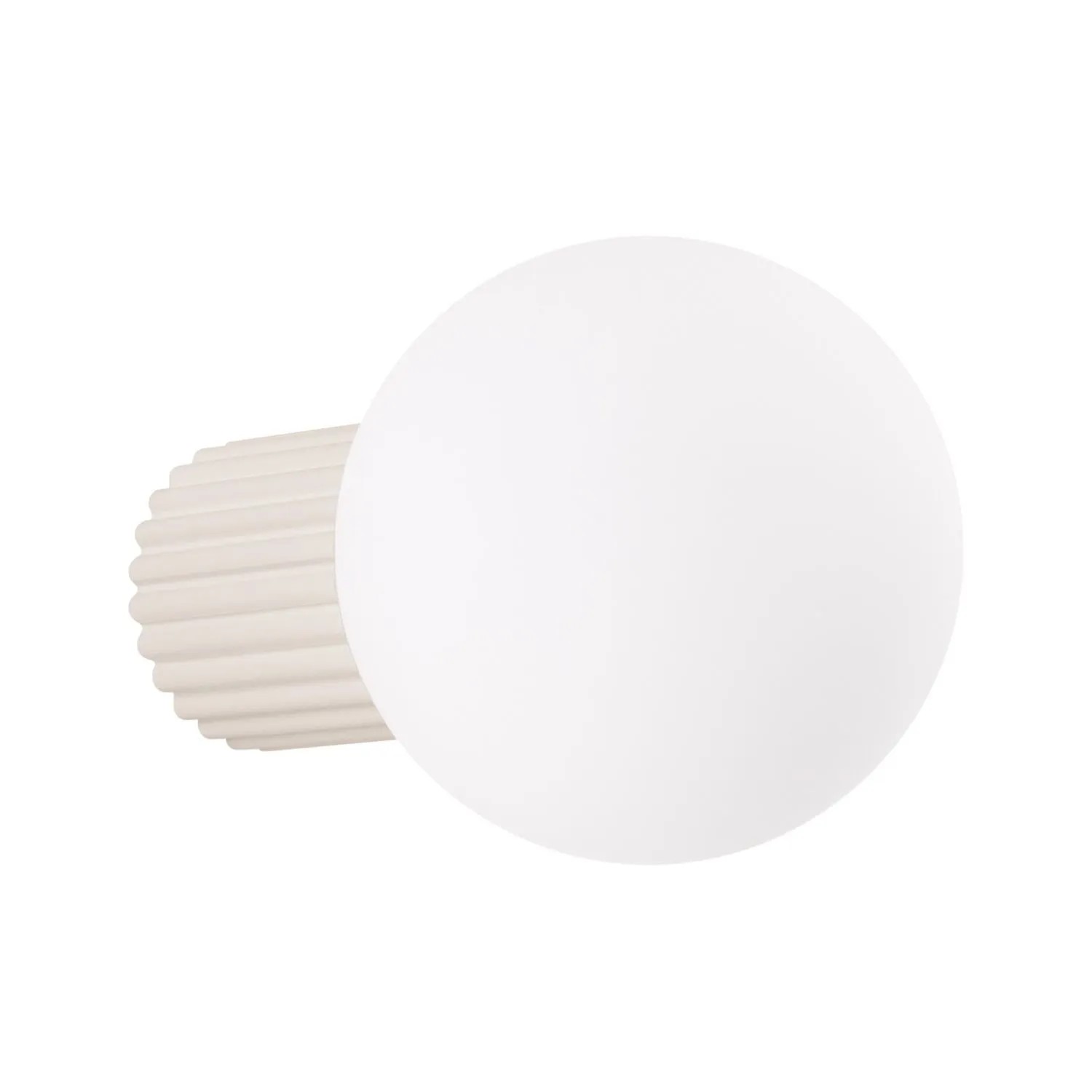 Licht-Erlebnisse Wandlampe Badezimmer IP44 Beige Weiß Kugelschirm 12 CM Breit G9