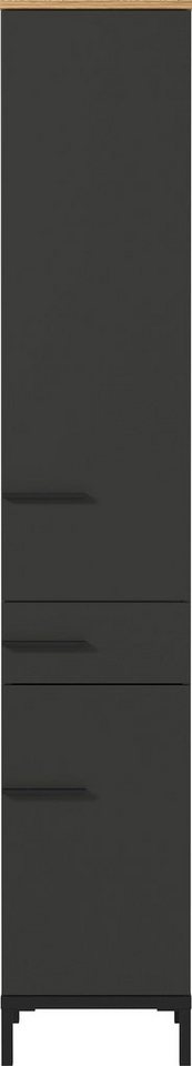 Germania Hochschrank GW-YONKERS 2646 Graphit Eiche B34 cm H190 cm T34 cm