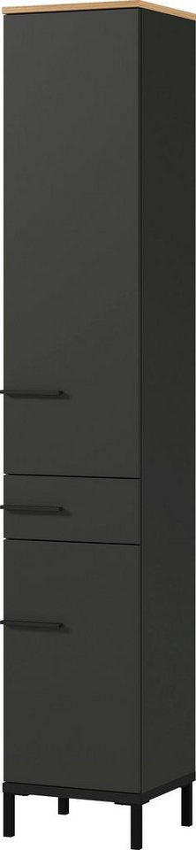 Germania Hochschrank GW-YONKERS 2646 Graphit Eiche B34 cm H190 cm T34 cm Bild 3